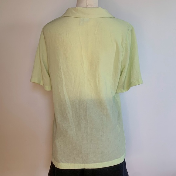 Twik Waffled Open Collar Lime Green Shirt - Picture 4 of 6